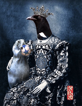Queen Magpie
digital collage print